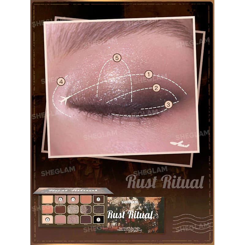 پالت سایه 15 رنگ شیگلم مدل RUST RITUAL — تصویر ۴