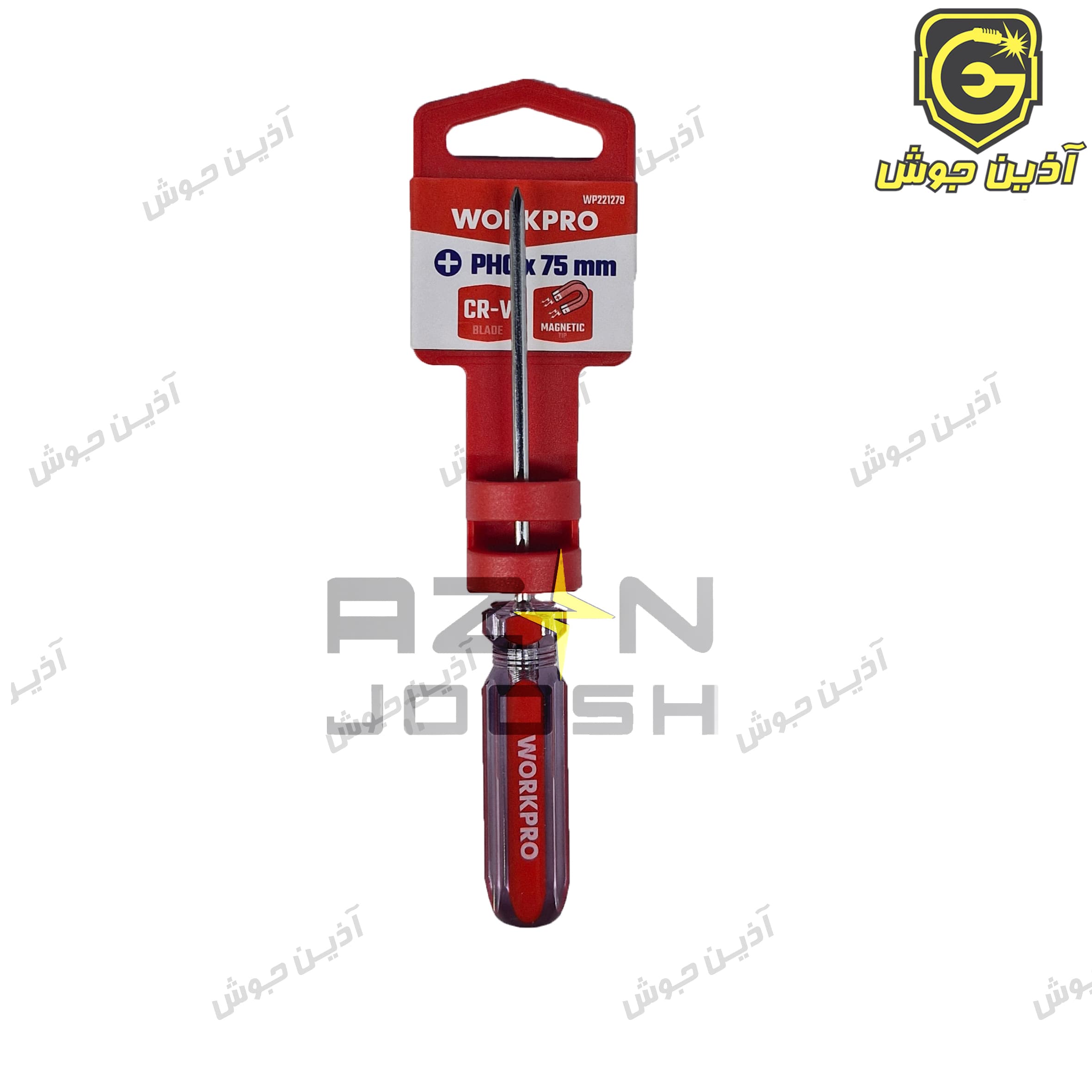 پیچ گوشتی چهارسو 3*75 کریستالی ورک پرو WORKPRO مدل WP221279