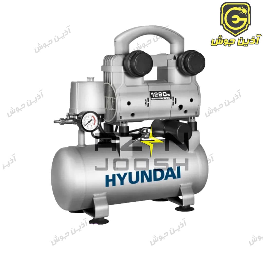 کمپرسور باد 10 لیتری 1200 وات سایلنت هیوندای HYUNDAI مدل HP-1090 — تصویر ۲