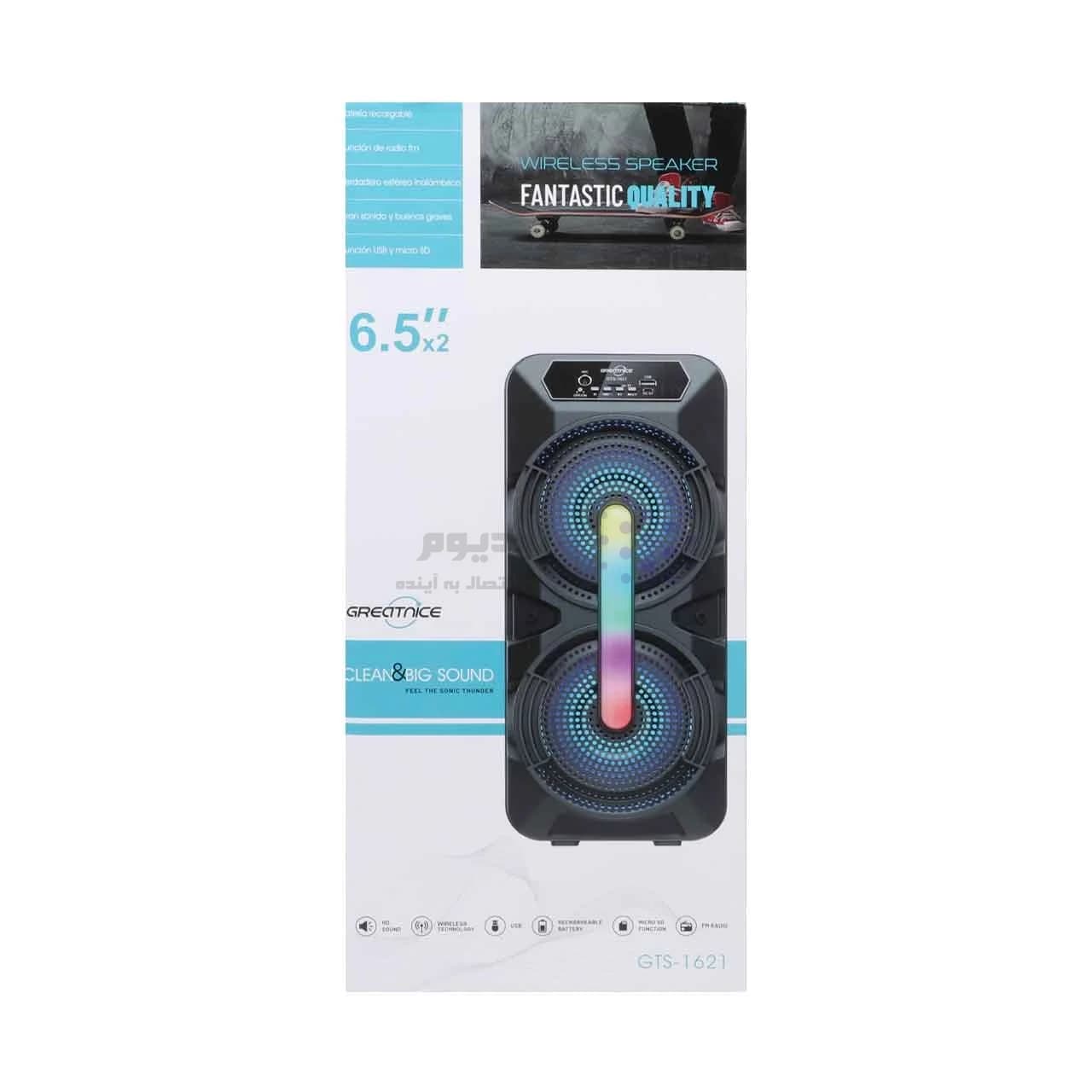 اسپیکر بی سیم Greatnice مدل GTS-1621 – مشکی – TCO — تصویر ۶