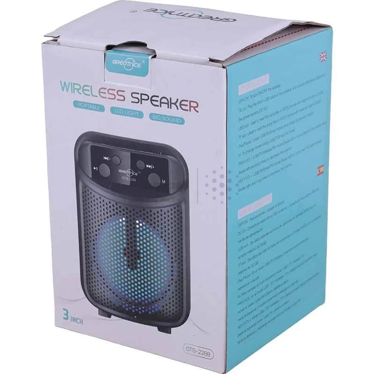 اسپیکر بی سیم GreatNice مدل GTS-2288 – مشکی – TCO — تصویر ۶