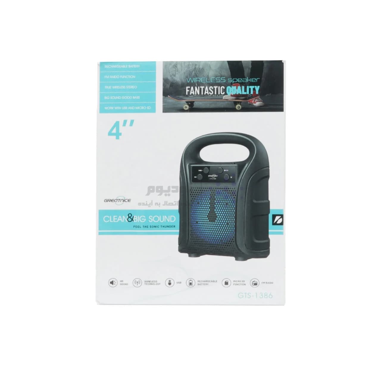 اسپیکر بی سیم Greatnice مدل GTS-1386 – مشکی – TCO — تصویر ۷