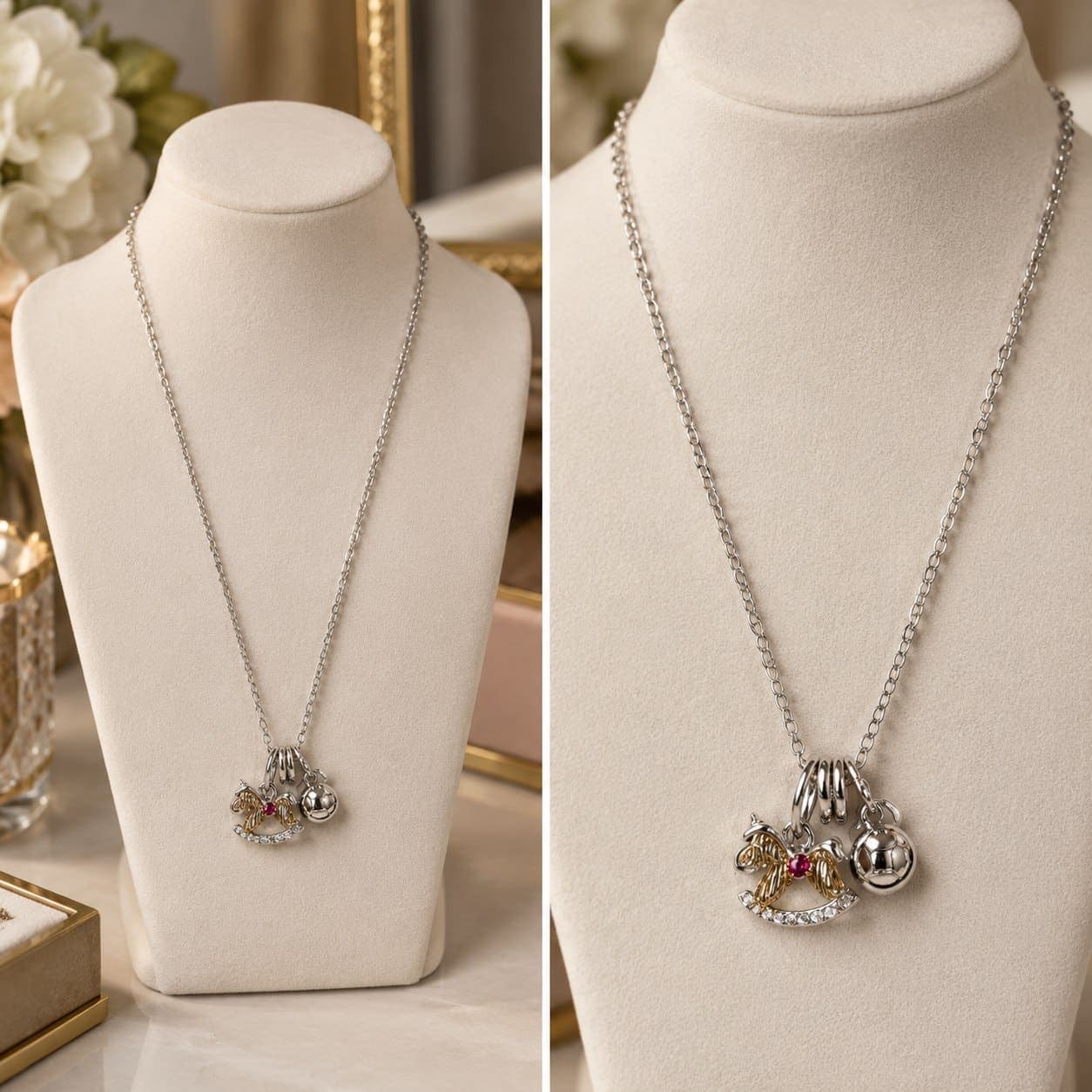 گردنبند استیل دخترانه طرح اسب کد (5783)