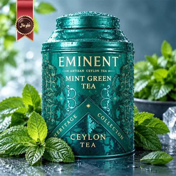 چای سبز سیلان امیننت Eminent مدل نعنایی Mint Green Tea وزن 150 گرم (اورجینال) — تصویر ۲