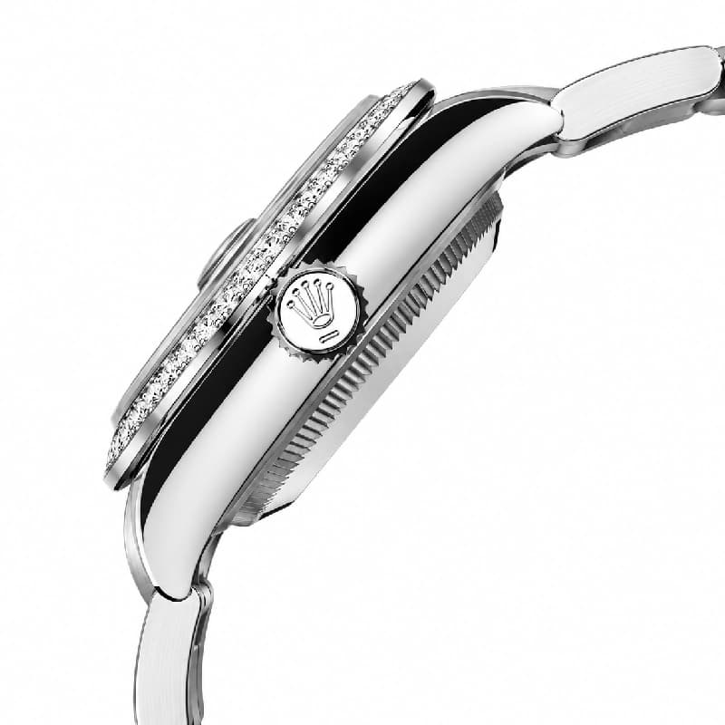 رولکس Datejust 36 نقرهای با بزل نگیندار | رفرنس M126284RBR-0006 — تصویر ۳