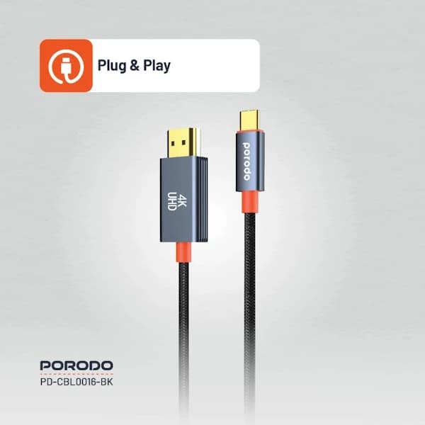 کابل Type C to HDMI اتصال موبایل به تلویزیون پورودو — تصویر ۲