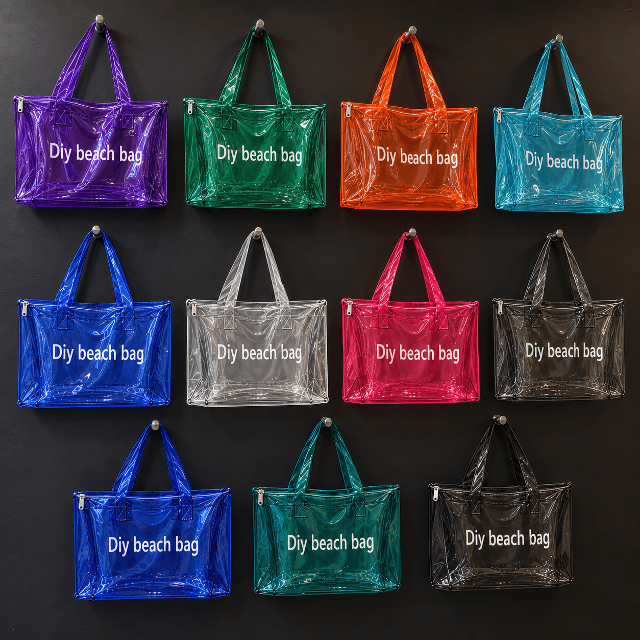 کیف طلقی بزرگ زیپدار مدل Beach Bag — تصویر ۳