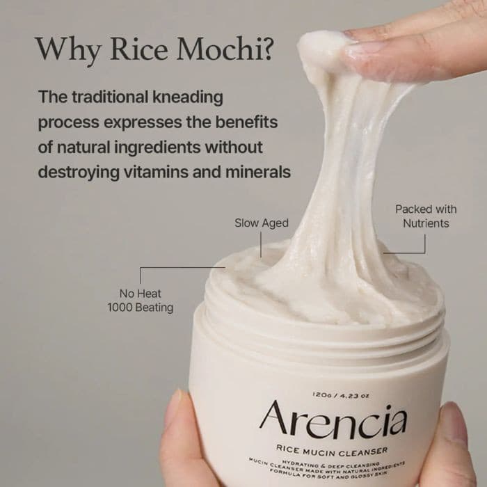 کرم پاککننده صورت آرنچیا مدل Rice Mucin مناسب برای پوست خشک و حساس وزن 120 گرم — تصویر ۴