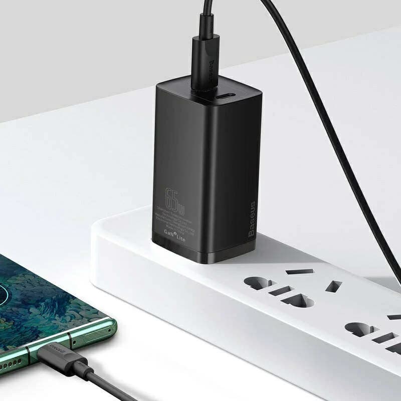 شارژر دیواری باسئوس مدل CCGAN Lite 65W — تصویر ۶