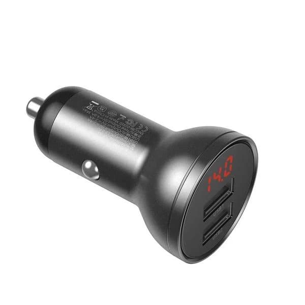 شارژر فندکی باسئوس مدل TZCCBX-0G به همراه کابل تبدیل microUSB/ USB-C / لایتنینگ — تصویر ۳