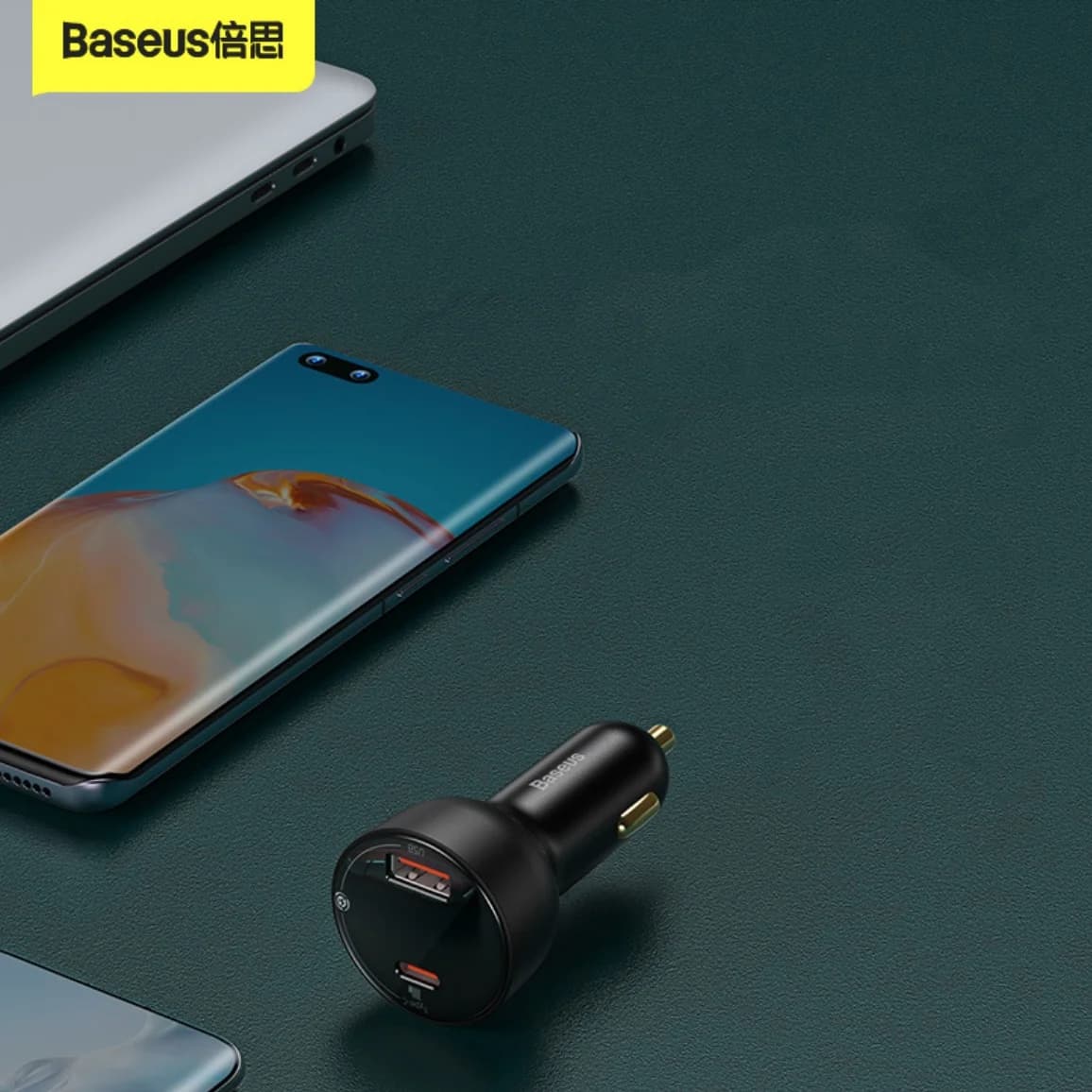 شارژر فندکی باسئوس مدل TZCCZX-01به همراه کابل تبدیل USB-C — تصویر ۳