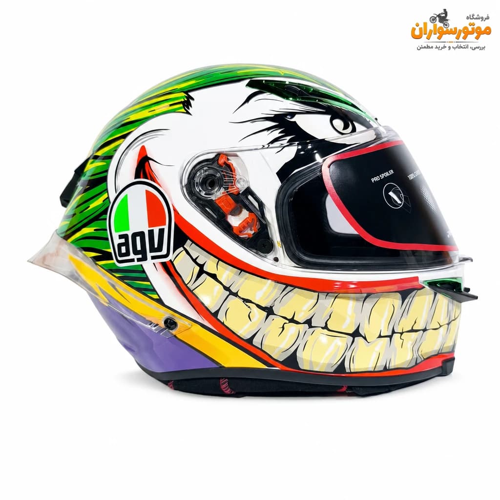 کلاه کاسکت فک ثابت AGV طرح جوکر Joker با گرافیک دندان