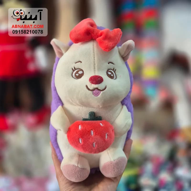 عروسک خارپشت بنفش 25 سانتی کد 1506 — تصویر ۳