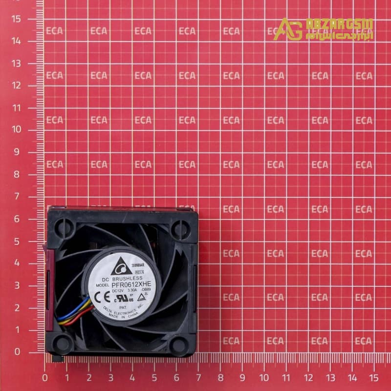 جت فن 12V-3.3A سایز 6X6X3.8cm مدل PFR0612XHE قاب دار مارک DELTA — تصویر ۳