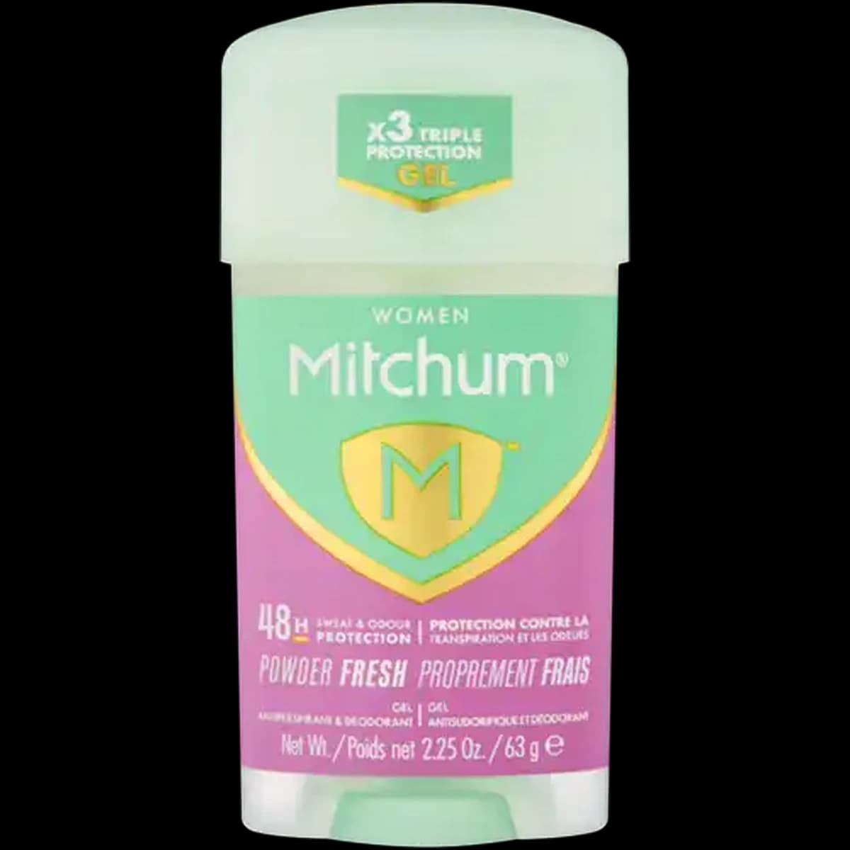 مام ژلی میچام شاور فرش مدل x3 Triple Protection زنانه 48 ساعته 63 گرم | Shower Fresh Mitchum Women Antiperspirant Deodorant Gel, 48 Hour Protection, Shower Fresh