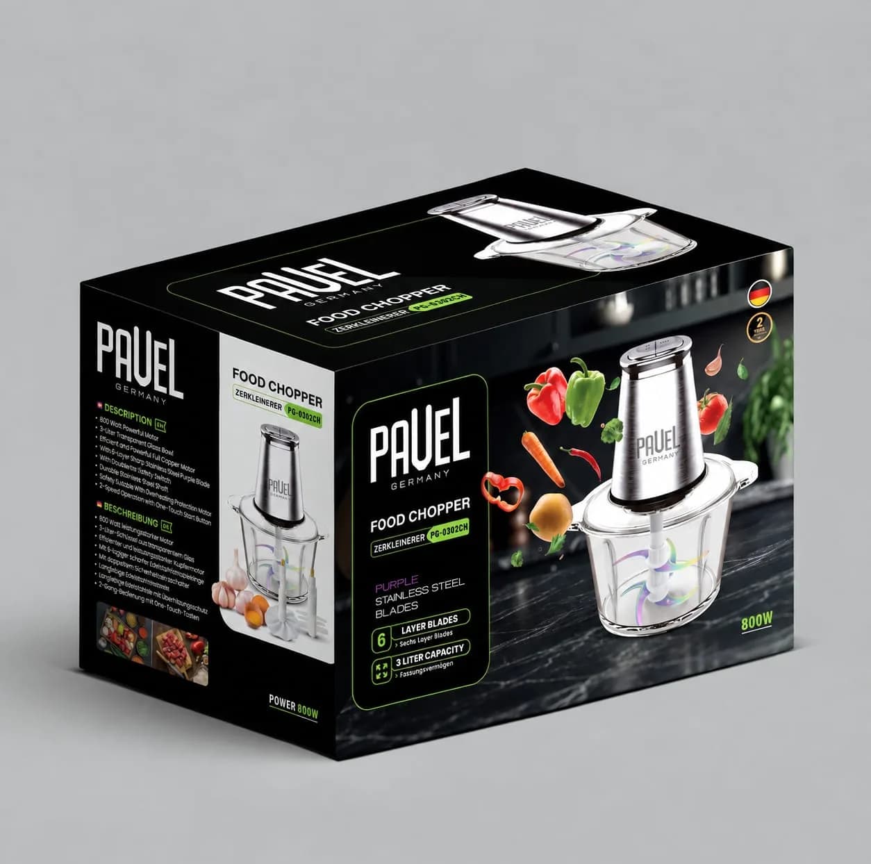 خرد کن ۳ لیتر پاول مدل PG-0302CH — تصویر ۲