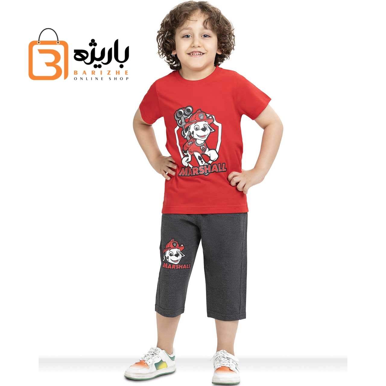 ست راحتی پسرانه تیشرت شلوارک مارشال