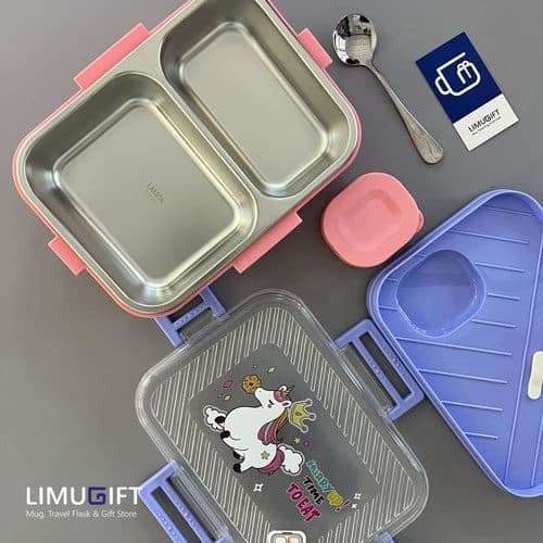 لانچ باکس داخل استیل کودک برند Laxson کد 0252 — تصویر ۶