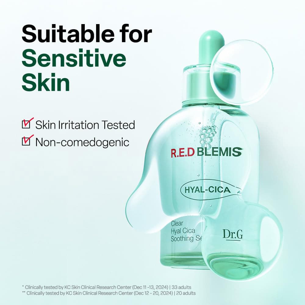 سرم تسکین دهنده التهاب و قرمزی و آبرسان هیال سیکا رد بلمیش دکتر جی Dr.G R.E.D Blemish Clear Hyal Cica Soothing Serum — تصویر ۳