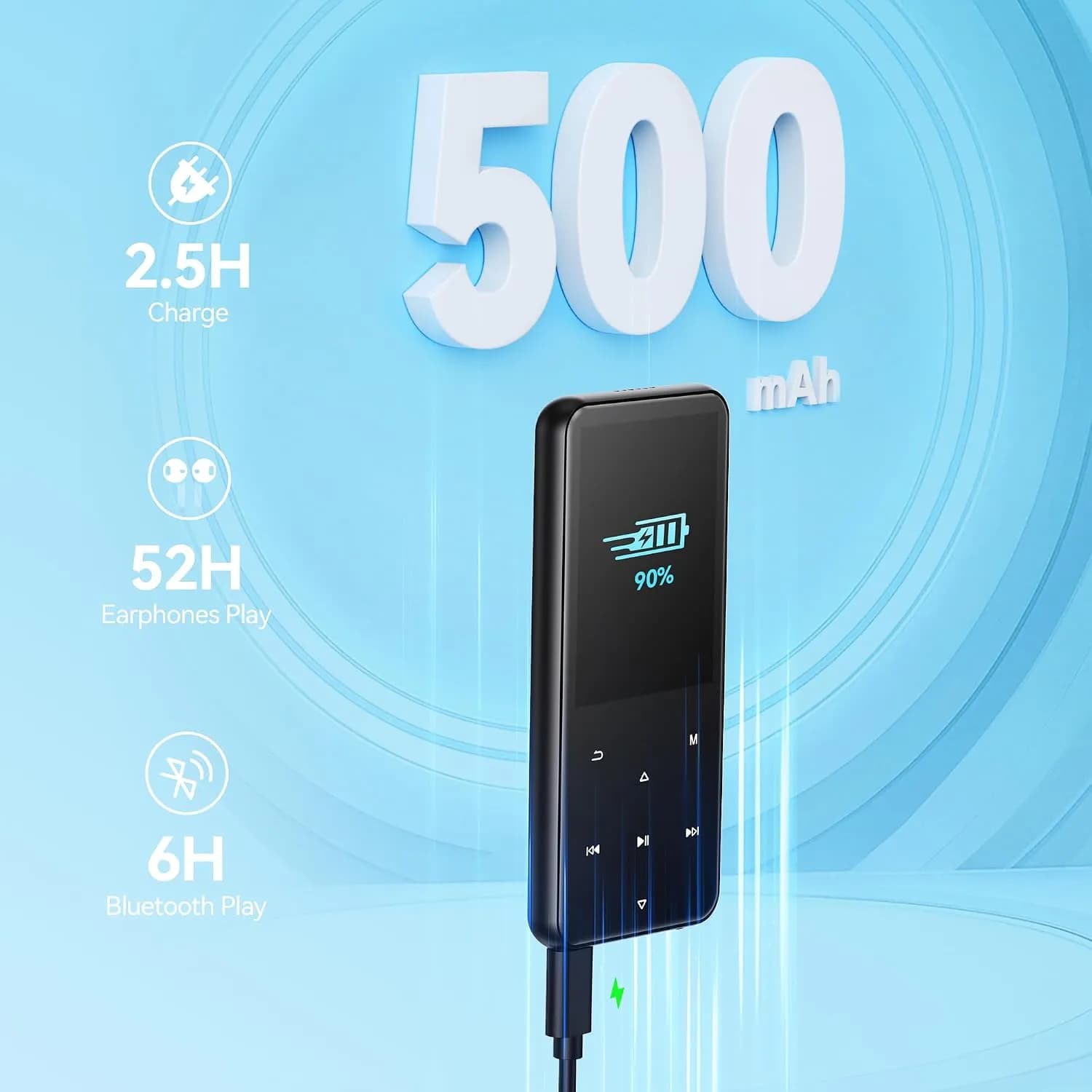 پخشکننده موسیقی MP3 بلوتوثی برند AGPTEK مدل JP8933 — تصویر ۵