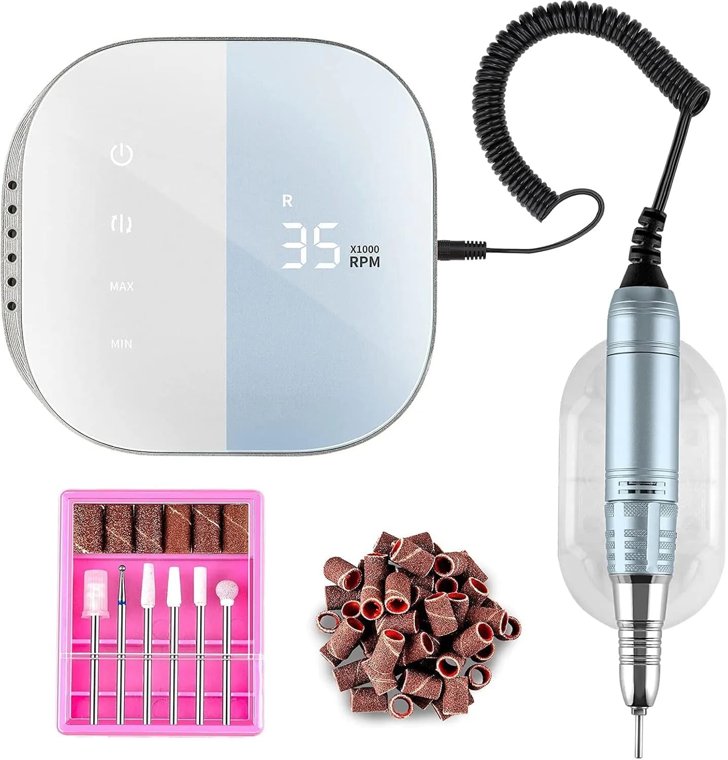 دستگاه سوهان برقی ناخن با سرعت 35000 دور در دقیقه برند Madenia مدل JMD-108 (استوک کارکرده) — تصویر ۴