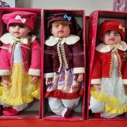 عروسک تپل سایز 61 سانت جعبه دار بزرگترین باربی قدی عروسک موزیکال دختر — تصویر ۳
