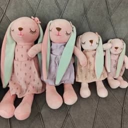 عروسک خرگوش آنجل40 سانت خرگوش گوش دراز خرگوش خارجی خرگوش انجل خرگوش صورتی پارچه خارجی — تصویر ۲