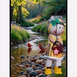 عروسک هدیه عروسک دستدوز حراجی بسته بندی سلفونی — تصویر ۳