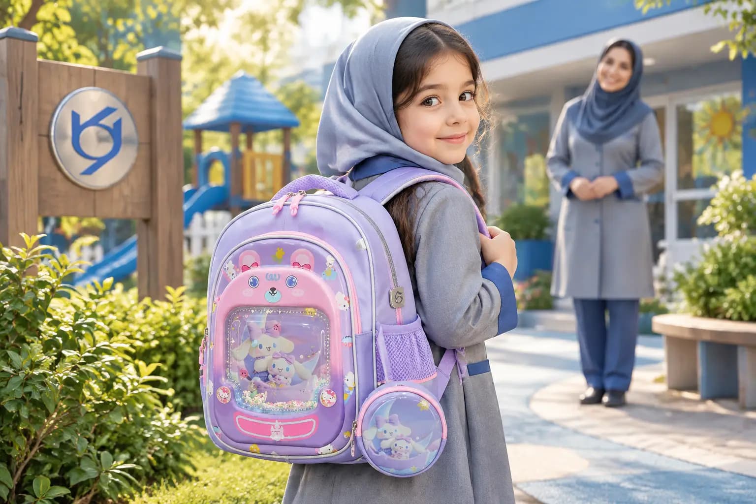 کوله پشتی مهد کودکی دخترانه سینامورول mk421 — تصویر ۶