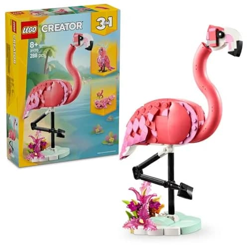 لگو کرییتور ۳ در ۱ مدل حیوانات وحشی: فلامینگو صورتی (LEGO 31170)