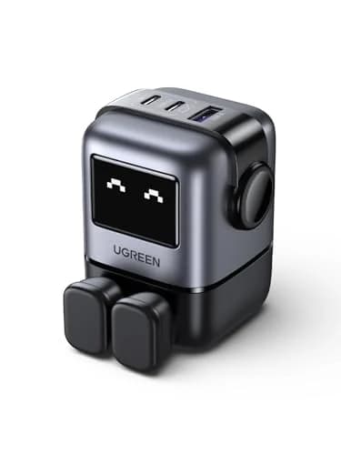 شارژر فست ۶۵ وات UGREEN UNO – مدل رباتیک با نمایشگر هوشمند و تکنولوژی GaN