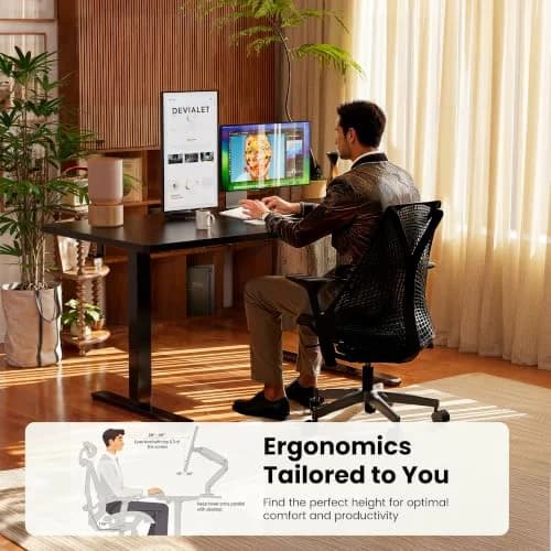 میز ایستاده برقی قابل تنظیم ارتفاع ErGear مدل EGESD6B — تصویر ۳
