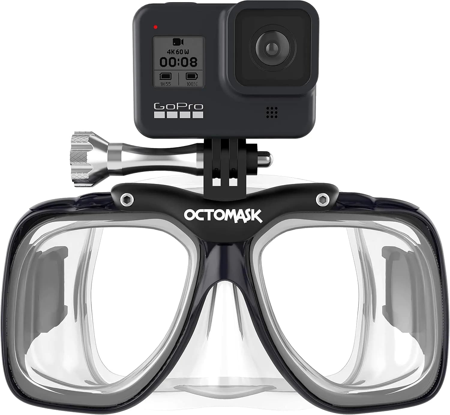 ماسک غواصی OCTOMASK با پایه اتصال دوربین گوپرو (GoPro)