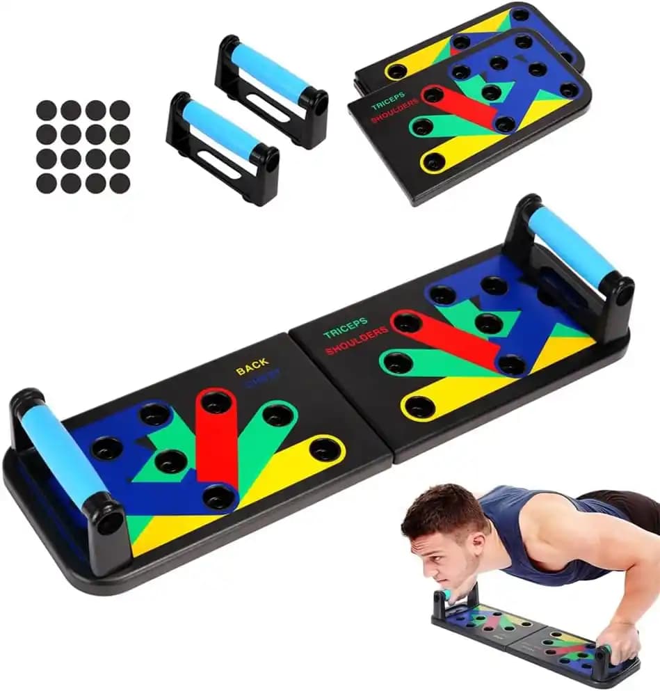 تخته شنا حرفه ای ۱۲ حالته، تاشو و چندکاره HEXAR Push Up Board