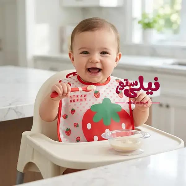 پیش بند پلاستیکی نوزاد طرح STRAW BERRY برند کارترز Carters