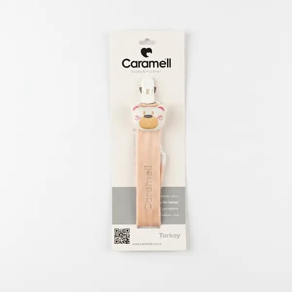 بند پستانک نوزاد طرح خرس کرم برند کارامل Caramell — تصویر ۲