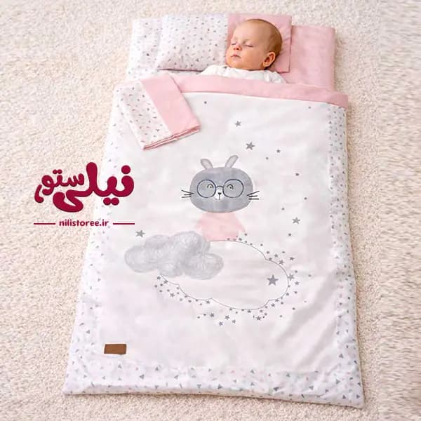سرویس خواب 4 تکه نوزاد طرح خرگوش برند لیزا Lisa