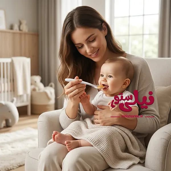 قاشق سیلیکونی نوزاد 2 عددی برند کیکابو Kikkaboo