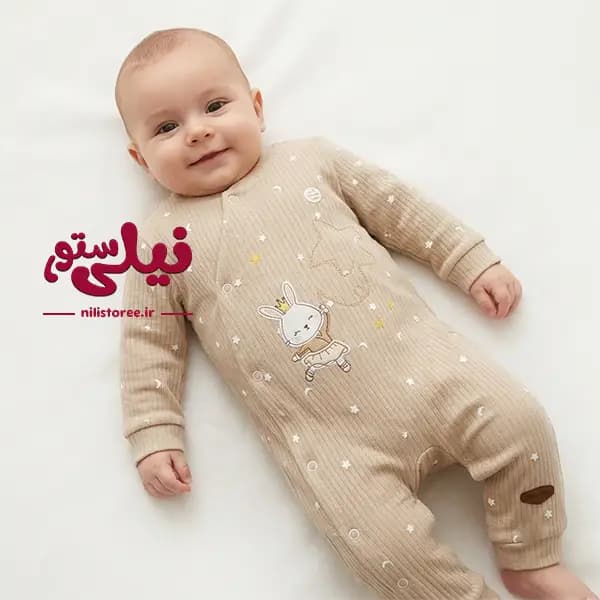 سرهمی نوزاد مچدار طرح بانی برند مون بیبی Moon baby