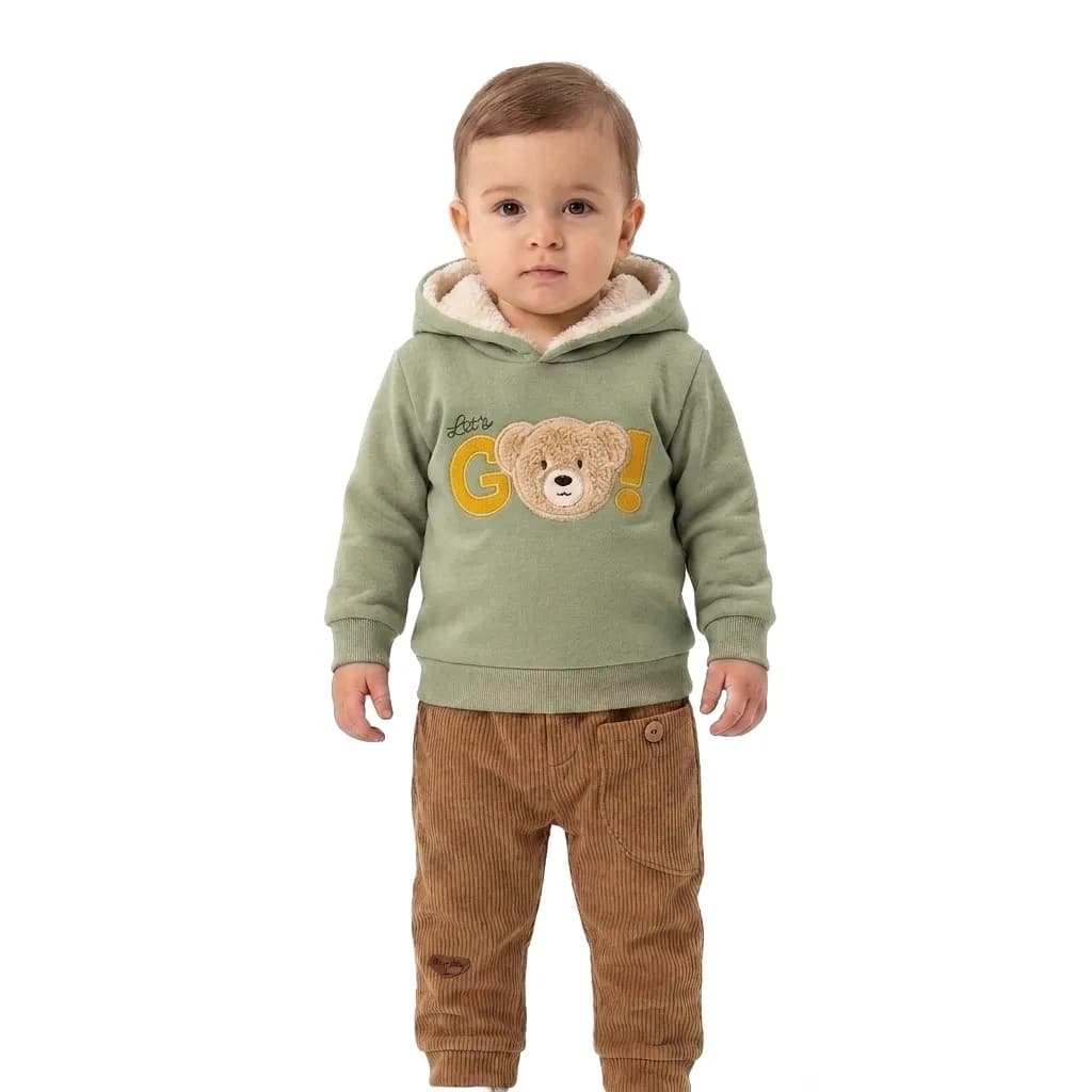 ست هودی و شلوار طرح خرس برند مون بیبی Moon Baby کد 155 — تصویر ۴