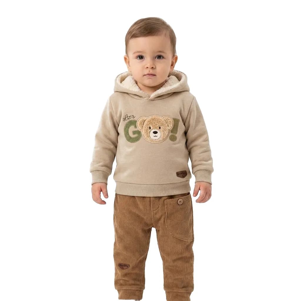 ست هودی و شلوار طرح خرس برند مون بیبی Moon Baby کد 155 — تصویر ۳