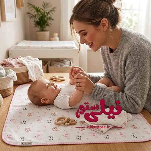 زیر انداز تعویض نوزاد طرح پاندا برند بیبی لایک Baby like