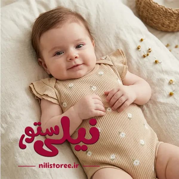 ست 19 تکه جعبه ای نوزادی طرح گل بابونه Danaloo کد 586 — تصویر ۵