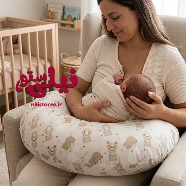 بالش شیردهی نوزاد طرح رنگین کمان برند پرنسس Princess