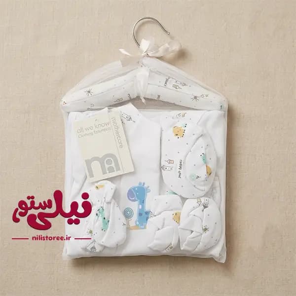 ست بیمارستانی نوزاد 7 تکه طرح دایناسور برند مادرکر mothercare — تصویر ۳