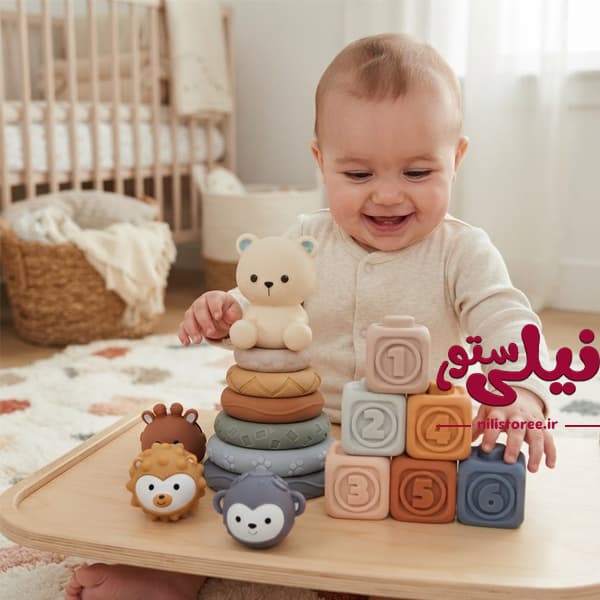 ست اسباب بازی 16 تکه کودک طرح خرس کد TT668