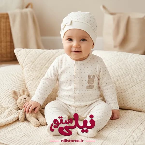 ست 7 تکه بیمارستانی برند دانالو danaloo طرح خرگوش و گل کد 618