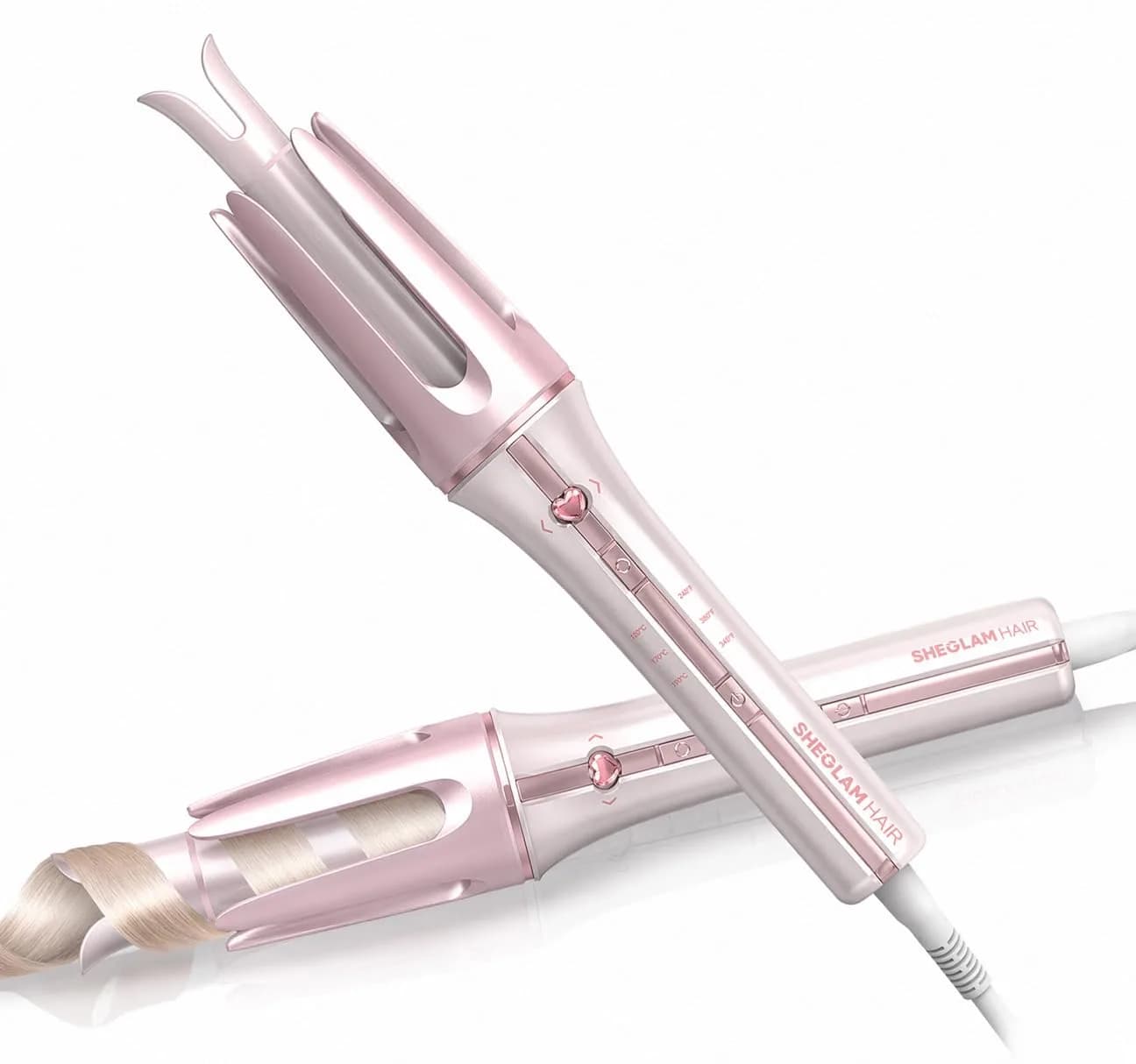 فرکننده مو شیگلم صورتی Sheglam Hair Cupid’s Charm One-Touch Instant Curler – 25mm (UK Plug) — تصویر ۲