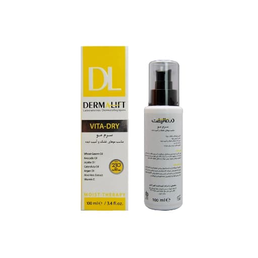 سرم مو درمالیفت مدل Vita Dry موهای خشک و آسیبدیده حجم 100ml — تصویر ۳