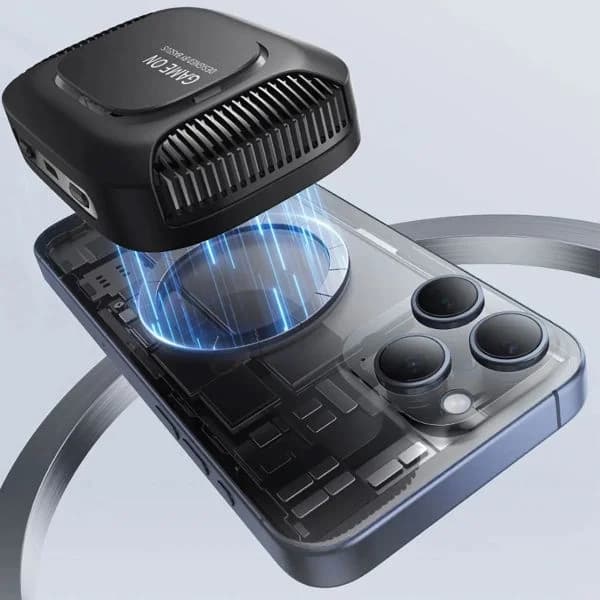 شارژر رومیزی 15 وات بیسوس مدل 15W Wireless Charger Magnetic Phone Cooler — تصویر ۵